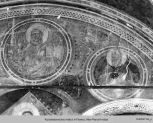 Freskenzyklus in der Sala dell'Udienza, Palazzo dell'Arte della Lana : Thronende Madonna mit Heiliger und Stifter