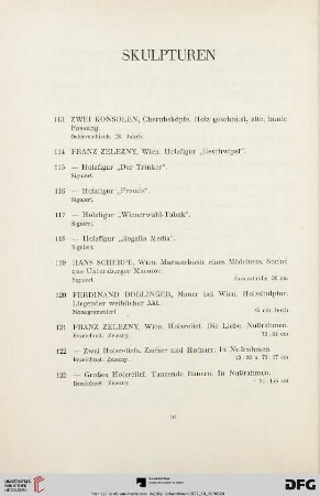 Skulpturen (Nr. 113-123)