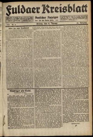 Ausgabe vom Freitag, den 09. Januar 1920.