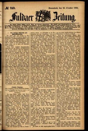 Ausgabe vom Samstag, den 28. Oktober 1882.