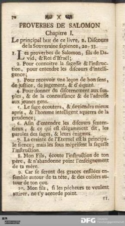 Proverbes De Salomon