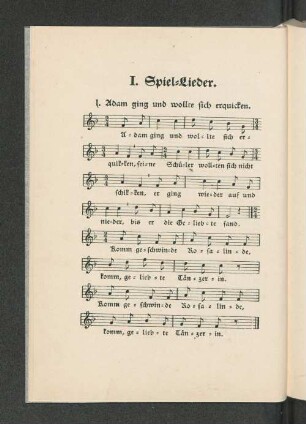 I. Spiellieder.