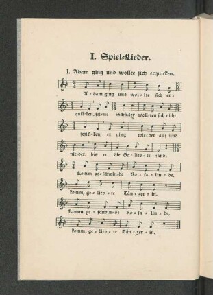 I. Spiellieder.