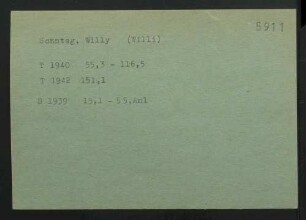 Sonntag, Willy (Willi)
