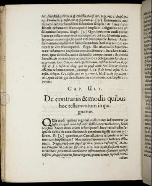 Cap. Ult. De contrariis & modis quibus hoc testamentum impugnatur.