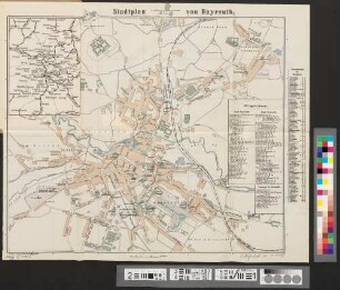 Neuer Plan der Kgl. Kreishauptstadt Bayreuth : mit Strassen-Verzeichnis