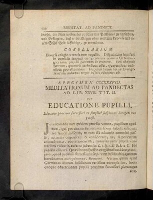 520-521, Sp. 338. De Educatione pupilli