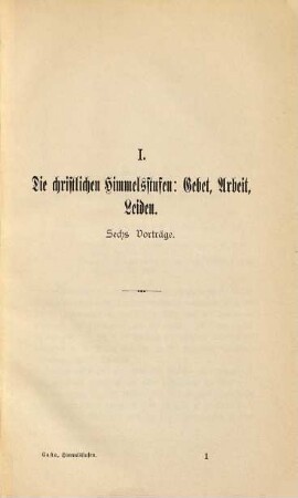 Himmelsstufen : Vorträge für die Fastenzeit und Passionsvorträge