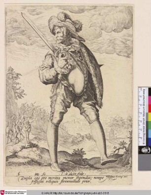 [Soldat mit Breitschwert und Schild; Soldier, armed with broadsword and shield]