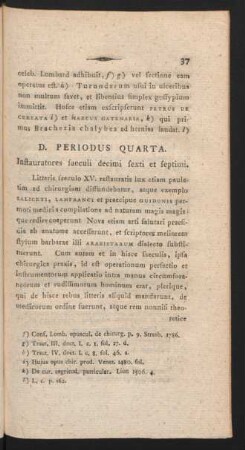 D. Periodus Quarta. Instauratores saeculi decimi sexti et septimi.