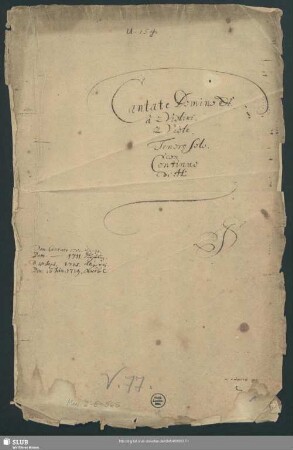 Stimmensatz [Schreiber: Jacobi, S.; u.a.]