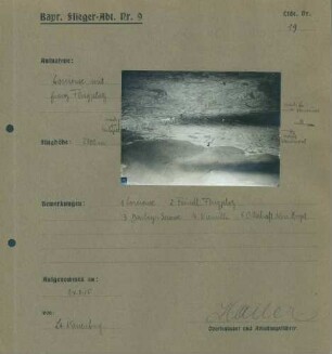 Foto des Geländes um Corcieux mit dem feindlichen Flugplatz (Luftbild)