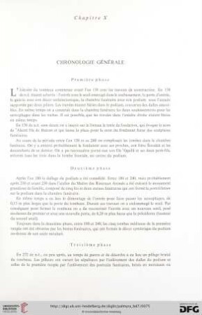 Chapitre X: Chronologie générale