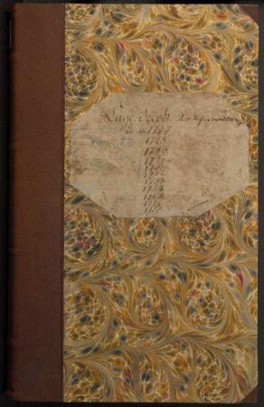 1747: Tagebuch der Hofverwaltung der Jahre 1747-1757