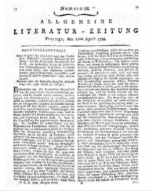 [Hermann, Johann Heinrich Gottlieb]: Vorschläge zu Abkürzung der Processe in Briefen von einem vieljährigen Beamten. - Eisenach : Wittekindt, 1787