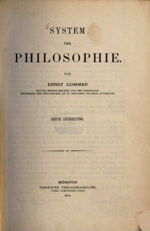System der Philosophie, 1
