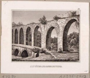 Die Altväter-Wasserleitung im Muldental zwischen Rothenfurth und Halsbrücke nördlich von Freiberg in Sachsen, aus Schiffners Beschreibung von Sachsen um 1840