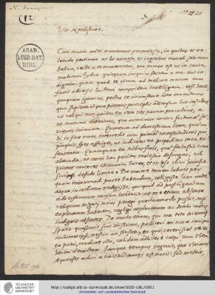 Nicolaus Heinsius (Den Haag) an Stanisław Lubieniecki (Altona), 26. März 1672