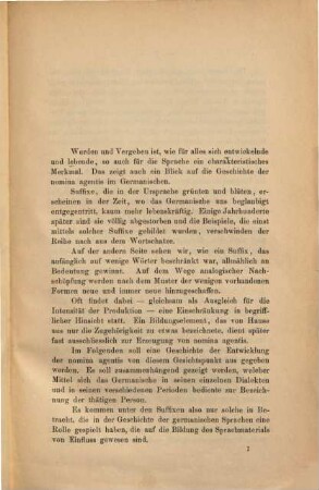 Geschichte der Nomina Agentis im Germanischen