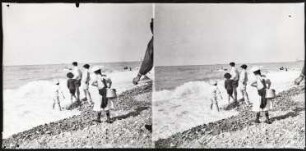 Dieppe. Badegäste am Strand