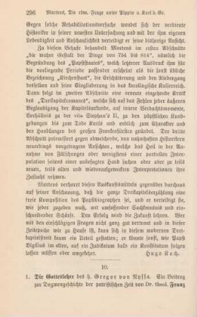 296-298 [Rezension] Diekamp, Franz, Die Gotteslehre des Heiligen Gregor von Nyssa