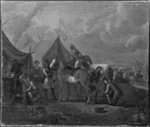 Reiter vor der Schmiede