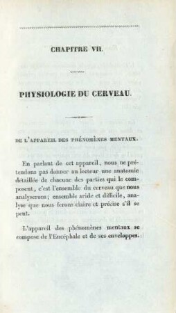 Chapitre VII. Physiologie du cerveau