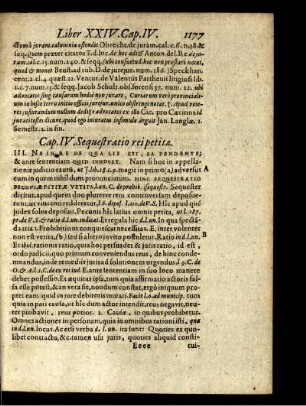 Cap. IV. Sequestratio rei petitae