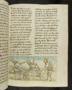 Die toten Söhne Sauls, der tote Wappenknecht Sauls, Sauls Leichnam, ein Bote mit dem abgeschlagenen Haupt Sauls (auf dem Berg Gilboa).