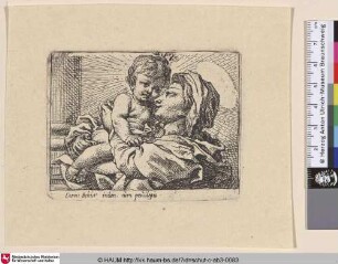 [Maria mit dem Kind im Arm; Virgin and Child, turned left]