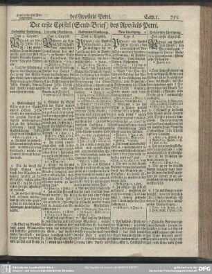 Die erste Epistel (Send-Brief) des Apostels Petri