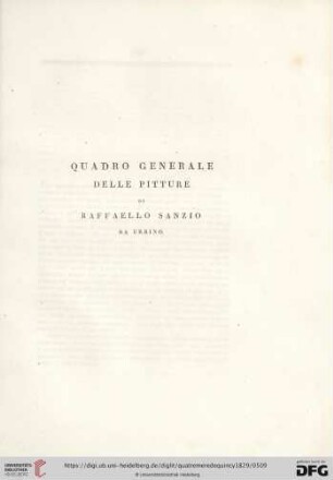 Quadro generale delle pitture di Raffaello Sanzio da Urbino