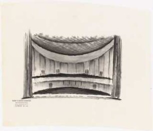 Stadttheater, Gelsenkirchen: Perspektivische Ansicht Rang