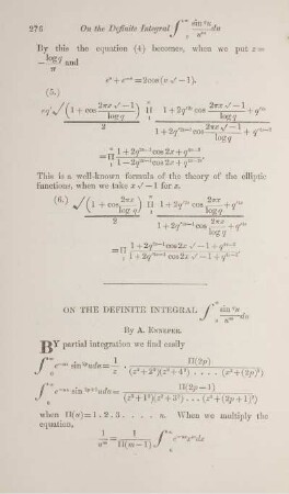 On the definitive integral ... .