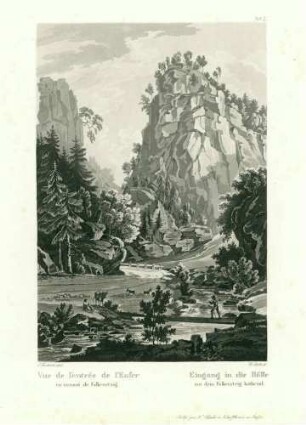 Eingang in die Hölle aus dem Falkensteig kommend - Vue de l'entrée de l'Enfer en venant de Falkenstaig