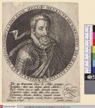 Henricus IIII. Borbonius dei Gratia Galliae ac Navarrae Rex Christianissimus