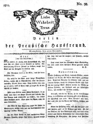 No. 98., 8ten December 1810