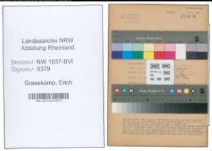 Entnazifizierung Erich Grasekamp , geb. 12.02.1910 (Verw.Inspektor)