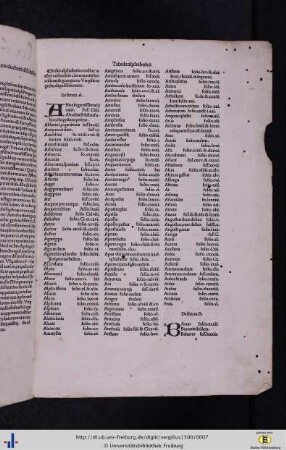 Tabula alphabetica.