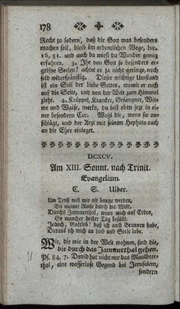 DCXCV. Am XIII. Sonnt. nach Trinit