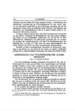 Arbeitszwang und staatsbürgerliche Jugenderziehung