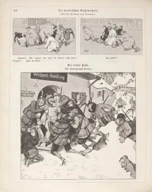 "Die praktischen Nachtwächter (auf dem Heimweg vom Commers)" "Der letzte Hase (Ein Sonntagsjäger-Drama)"
