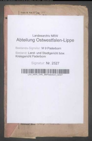Erblasser: Niewels, Elisabeth, geb. Niggemeier: