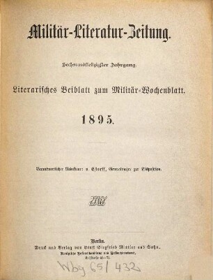 Militär-Literatur-Zeitung. 76. 1895