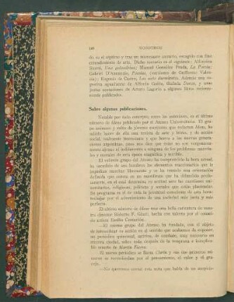 Sobre algunas publicaciones