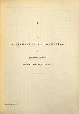 Die Heilanstalten im Preußischen Staate : während der Jahre ... 1892/94 (1896) = H. 140 [d. Gesamtw.]