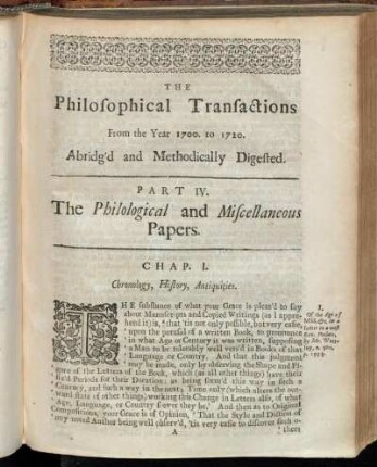 Part IV. The Philological and Miscellaneous Papers.