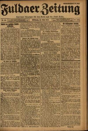 Ausgabe vom Mittwoch, den 23. Mai 1923.