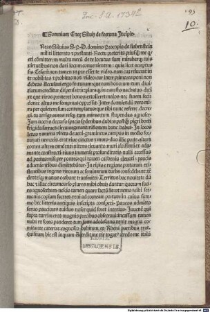 Epistula de fortuna : an Prokop von Rabenstein, Wien 26.6.1444