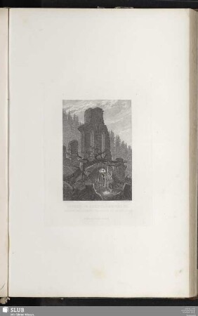 Ruinen in Abenddämmerung